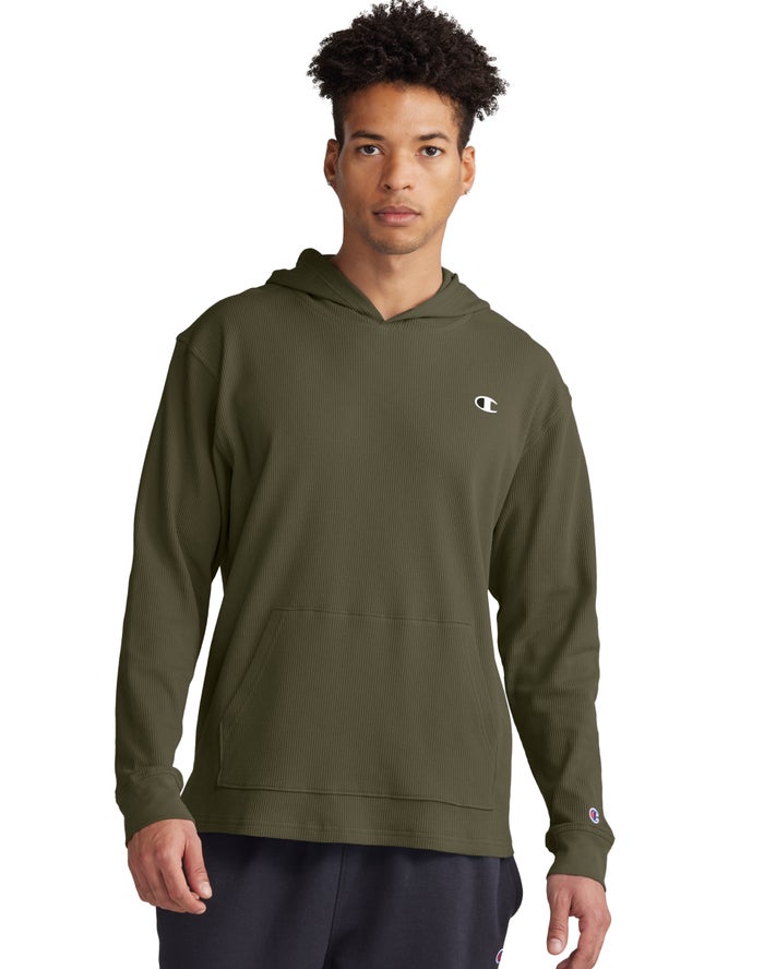 Sudadera Con Capucha Champion Hombre - Waffle ( Verde Oliva ) 2683159-VU